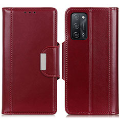 Coque Portefeuille Livre Cuir Etui Clapet M13L pour Oppo A53s 5G Rouge