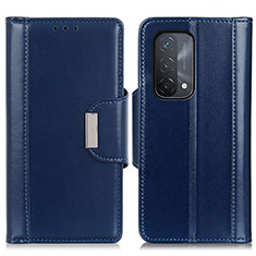Coque Portefeuille Livre Cuir Etui Clapet M13L pour Oppo A54 5G Bleu