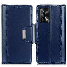 Coque Portefeuille Livre Cuir Etui Clapet M13L pour Oppo A74 4G Bleu
