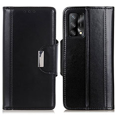 Coque Portefeuille Livre Cuir Etui Clapet M13L pour Oppo A74 4G Noir