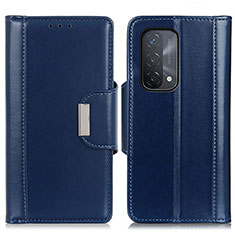 Coque Portefeuille Livre Cuir Etui Clapet M13L pour Oppo A74 5G Bleu