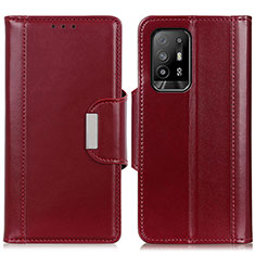 Coque Portefeuille Livre Cuir Etui Clapet M13L pour Oppo A94 5G Rouge