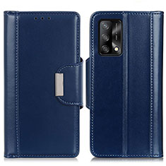 Coque Portefeuille Livre Cuir Etui Clapet M13L pour Oppo F19 Bleu