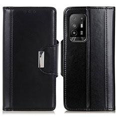 Coque Portefeuille Livre Cuir Etui Clapet M13L pour Oppo F19 Pro+ Plus 5G Noir