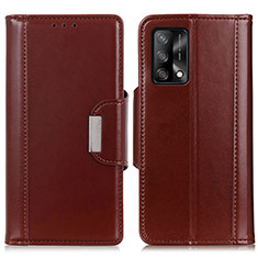 Coque Portefeuille Livre Cuir Etui Clapet M13L pour Oppo F19s Marron