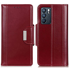 Coque Portefeuille Livre Cuir Etui Clapet M13L pour Oppo Reno6 5G Rouge