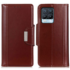 Coque Portefeuille Livre Cuir Etui Clapet M13L pour Realme 8 Pro Marron