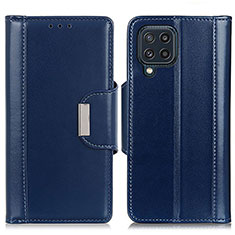 Coque Portefeuille Livre Cuir Etui Clapet M13L pour Samsung Galaxy M32 4G Bleu