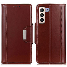 Coque Portefeuille Livre Cuir Etui Clapet M13L pour Samsung Galaxy S21 FE 5G Marron