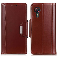 Coque Portefeuille Livre Cuir Etui Clapet M13L pour Samsung Galaxy XCover 5 SM-G525F Marron