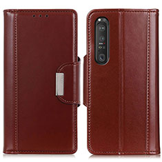 Coque Portefeuille Livre Cuir Etui Clapet M13L pour Sony Xperia 1 III Marron