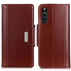 Coque Portefeuille Livre Cuir Etui Clapet M13L pour Sony Xperia 10 III Lite Marron