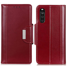 Coque Portefeuille Livre Cuir Etui Clapet M13L pour Sony Xperia 10 III Rouge