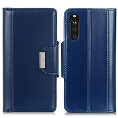 Coque Portefeuille Livre Cuir Etui Clapet M13L pour Sony Xperia 10 III SOG04 Bleu