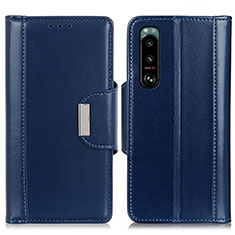 Coque Portefeuille Livre Cuir Etui Clapet M13L pour Sony Xperia 5 III Bleu