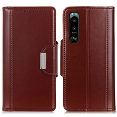 Coque Portefeuille Livre Cuir Etui Clapet M13L pour Sony Xperia 5 III Marron