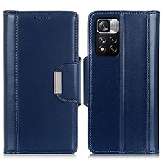 Coque Portefeuille Livre Cuir Etui Clapet M13L pour Xiaomi Mi 11i 5G (2022) Bleu