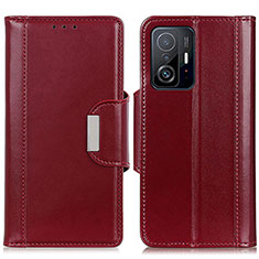 Coque Portefeuille Livre Cuir Etui Clapet M13L pour Xiaomi Mi 11T 5G Rouge