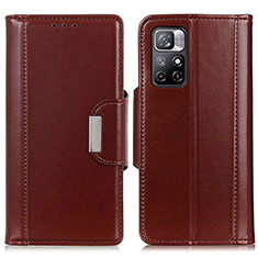 Coque Portefeuille Livre Cuir Etui Clapet M13L pour Xiaomi Poco M4 Pro 5G Marron