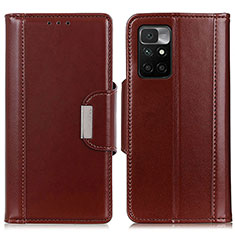 Coque Portefeuille Livre Cuir Etui Clapet M13L pour Xiaomi Redmi 10 (2022) Marron