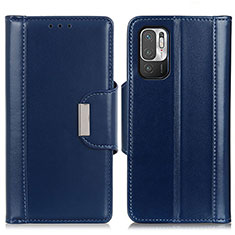 Coque Portefeuille Livre Cuir Etui Clapet M13L pour Xiaomi Redmi Note 10 5G Bleu