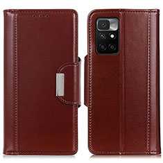 Coque Portefeuille Livre Cuir Etui Clapet M13L pour Xiaomi Redmi Note 11 4G (2021) Marron