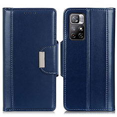 Coque Portefeuille Livre Cuir Etui Clapet M13L pour Xiaomi Redmi Note 11 5G Bleu