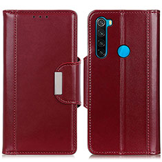 Coque Portefeuille Livre Cuir Etui Clapet M13L pour Xiaomi Redmi Note 8 (2021) Rouge