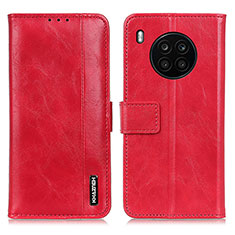 Coque Portefeuille Livre Cuir Etui Clapet M14L pour Huawei Honor 50 Lite Rouge