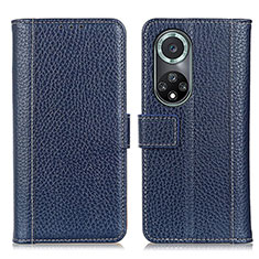 Coque Portefeuille Livre Cuir Etui Clapet M14L pour Huawei Nova 9 Pro Bleu