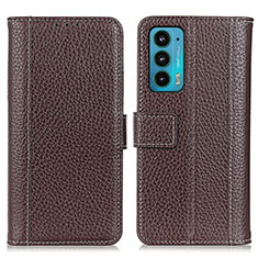 Coque Portefeuille Livre Cuir Etui Clapet M14L pour Motorola Moto Edge Lite 5G Marron