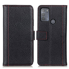 Coque Portefeuille Livre Cuir Etui Clapet M14L pour Motorola Moto G50 Noir