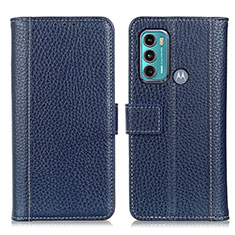 Coque Portefeuille Livre Cuir Etui Clapet M14L pour Motorola Moto G60 Bleu