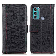 Coque Portefeuille Livre Cuir Etui Clapet M14L pour Motorola Moto G60 Noir