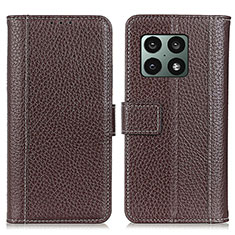 Coque Portefeuille Livre Cuir Etui Clapet M14L pour OnePlus 10 Pro 5G Marron