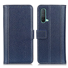 Coque Portefeuille Livre Cuir Etui Clapet M14L pour OnePlus Nord CE 5G Bleu