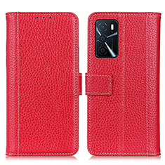 Coque Portefeuille Livre Cuir Etui Clapet M14L pour Oppo A16s Rouge