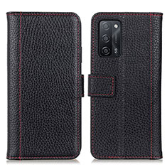 Coque Portefeuille Livre Cuir Etui Clapet M14L pour Oppo A53s 5G Noir