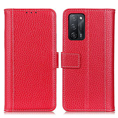 Coque Portefeuille Livre Cuir Etui Clapet M14L pour Oppo A53s 5G Rouge