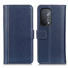 Coque Portefeuille Livre Cuir Etui Clapet M14L pour Oppo A54 5G Bleu