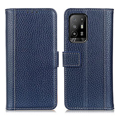 Coque Portefeuille Livre Cuir Etui Clapet M14L pour Oppo A94 5G Bleu