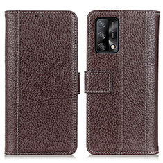 Coque Portefeuille Livre Cuir Etui Clapet M14L pour Oppo F19 Marron