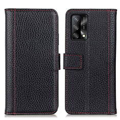 Coque Portefeuille Livre Cuir Etui Clapet M14L pour Oppo F19s Noir