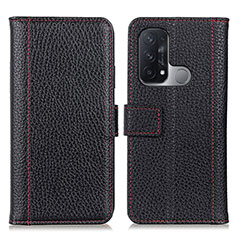 Coque Portefeuille Livre Cuir Etui Clapet M14L pour Oppo Reno5 A Noir