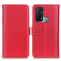 Coque Portefeuille Livre Cuir Etui Clapet M14L pour Oppo Reno5 A Rouge