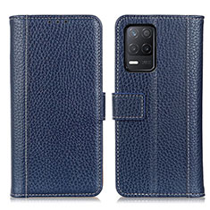 Coque Portefeuille Livre Cuir Etui Clapet M14L pour Realme 8 5G Bleu