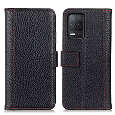 Coque Portefeuille Livre Cuir Etui Clapet M14L pour Realme 8 5G Noir