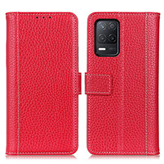 Coque Portefeuille Livre Cuir Etui Clapet M14L pour Realme 8 5G Rouge