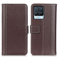 Coque Portefeuille Livre Cuir Etui Clapet M14L pour Realme 8 Pro Marron