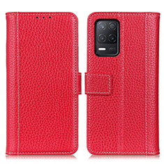 Coque Portefeuille Livre Cuir Etui Clapet M14L pour Realme 9 5G India Rouge